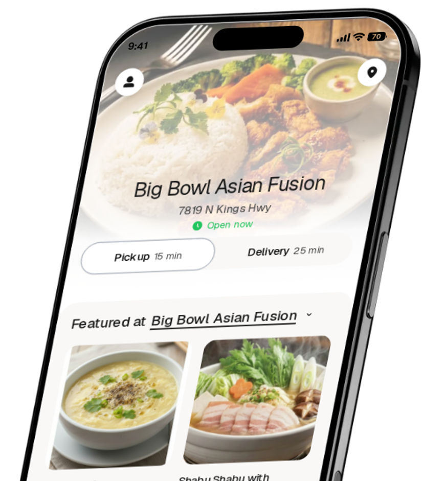 Big Bowl Asian Fusion app preview