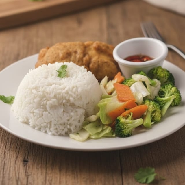 Grouper Filet Fried/Steamed Rice.