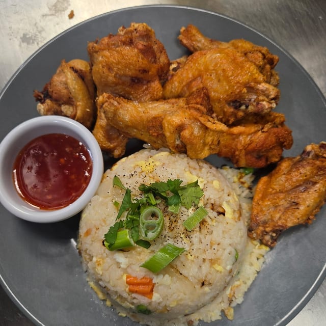 Chicken Wing Fried Rice.